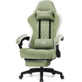 GTPLAYER Gaming Stuhl, ergonomischer Gaming-Sessel, Schreibtischstuhl mit Stoffoberfläche, Federsitzkissen, Verbindungsarmlehnen