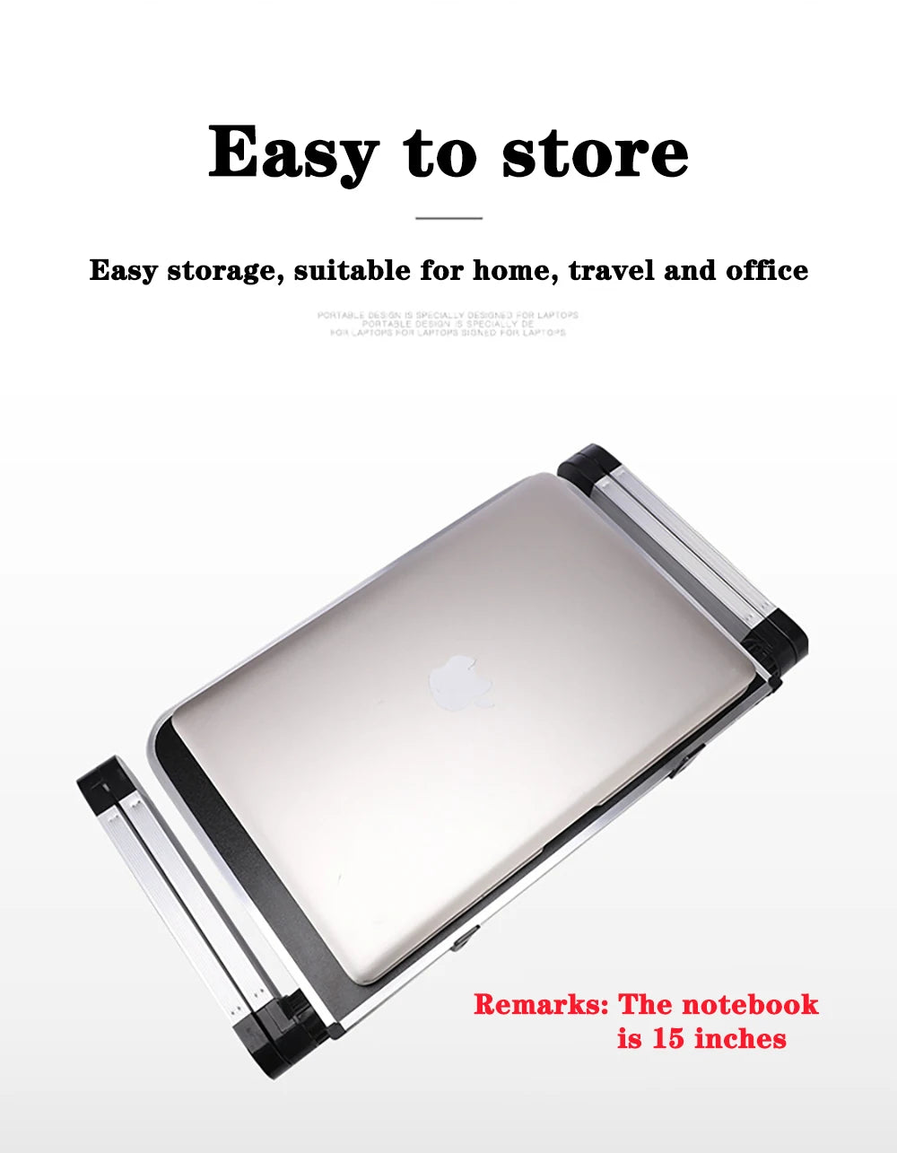 Verstellbarer Laptop-Tischständer Tragbarer ergonomischer Lapdesk aus Aluminium für TV-Bettsofa PC Notebook Tischständer mit Mauspad