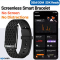 OEM Rugged HRV Smart Armband Anruf-/Nachrichtenbenachrichtigungen Screenloser Fitness-Tracker IP68 Nylon-Silikonarmband Lange Akkulaufzeit