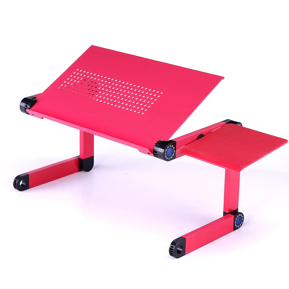 Verstellbarer Laptop-Tischständer Tragbarer ergonomischer Lapdesk aus Aluminium für TV-Bettsofa PC Notebook Tischständer mit Mauspad