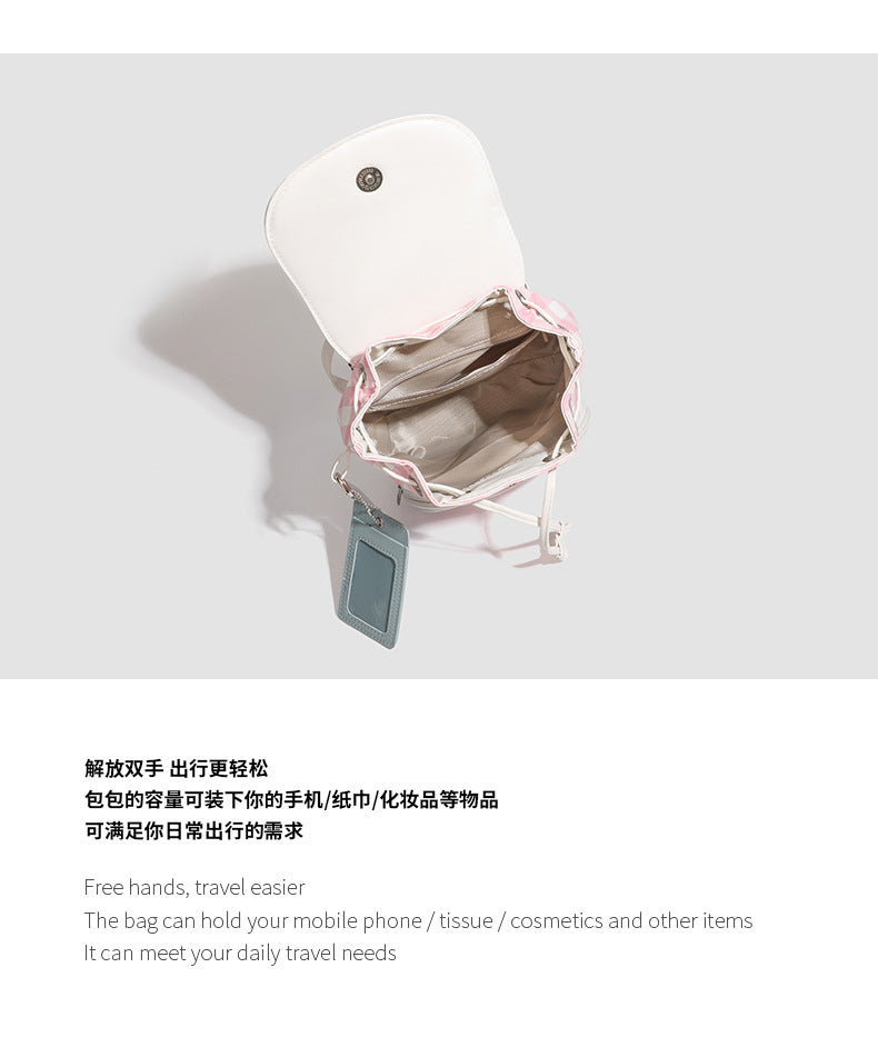 2026 New Summer Style Buttoned Mini Backpack Plaid Small School Bag Cute Backpack for Girls for Going Out