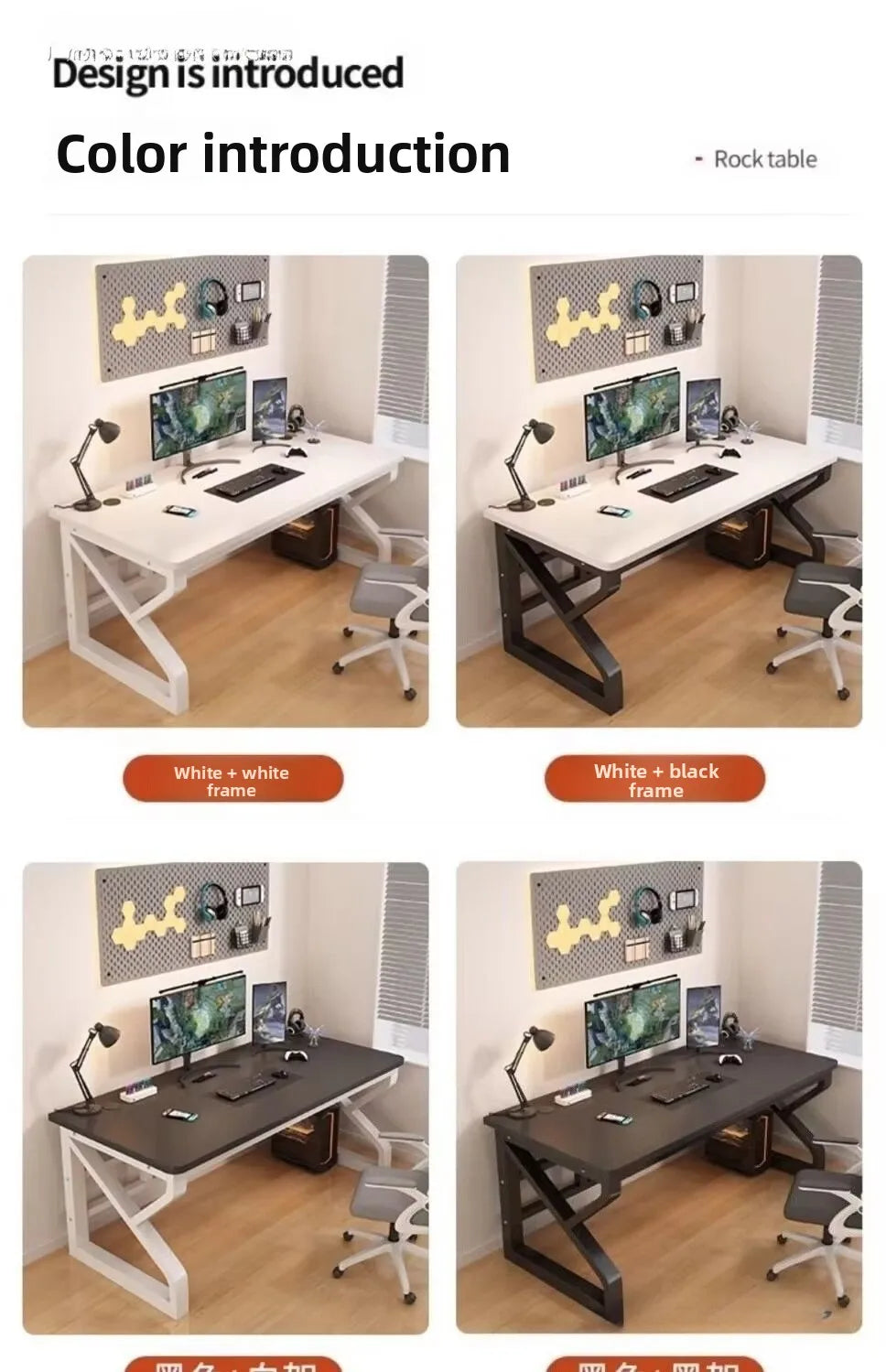 Computertischmöbel für Home Office, Gaming-Schreibtisch, Workstation, Studiertisch mit mehreren Größenoptionen, moderne Wohnmöbel