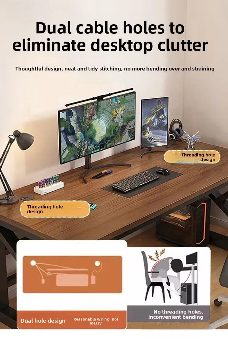 Computertischmöbel für Home Office, Gaming-Schreibtisch, Workstation, Studiertisch mit mehreren Größenoptionen, moderne Wohnmöbel
