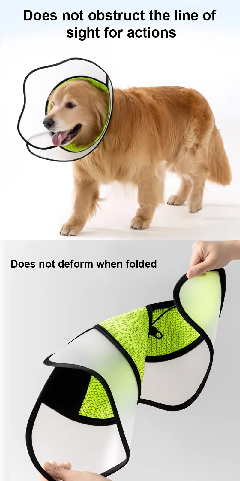 Pet Collar, Made of Both Soft and Hard Materials, Breathable, Anti-scratching and Anti-biting, Suitable for Both Cats and Dogs
