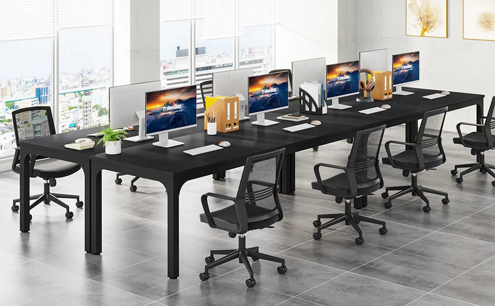 Tribesigns 78,7 Zoll extra langer Computertisch, Schreibtisch für 2 Personen, doppelter langer Schreibtisch, Workstation für Home Office