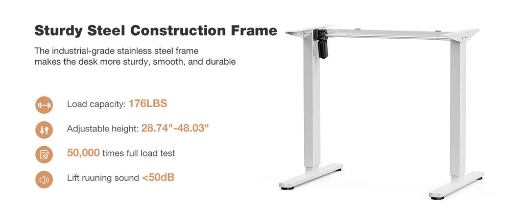 JHK Elektrischer Stehschreibtisch Höhenverstellbar 100x60 cm Steh-Sitz-Computertisch Ergonomischer Arbeitstisch