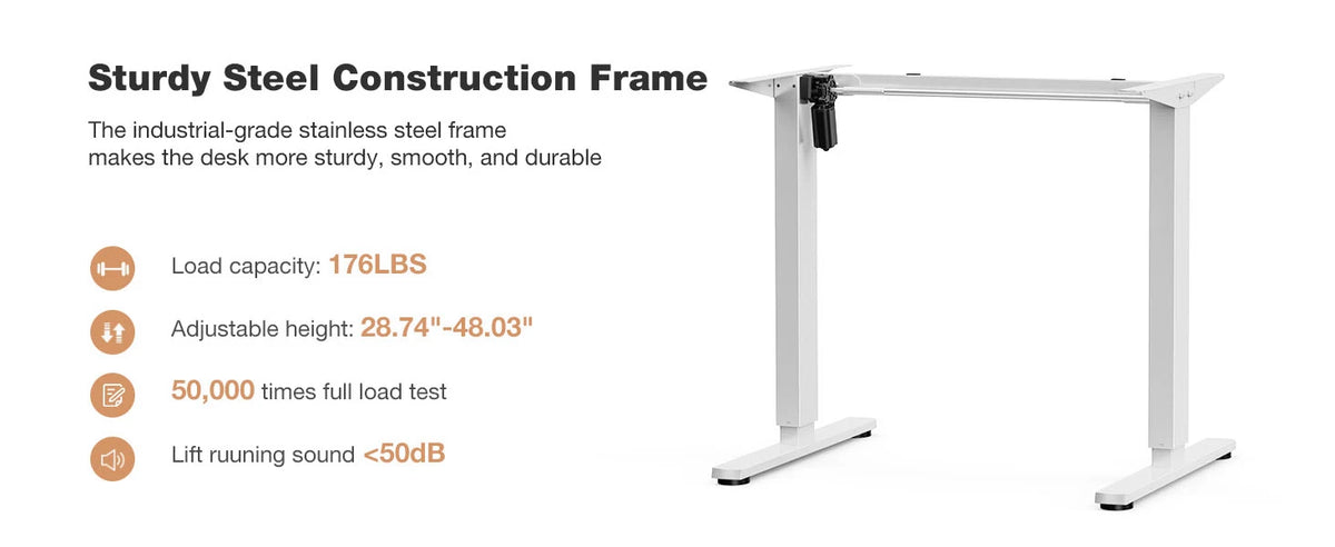 JHK Elektrischer Stehschreibtisch Höhenverstellbar 100x60 cm Steh-Sitz-Computertisch Ergonomischer Arbeitstisch