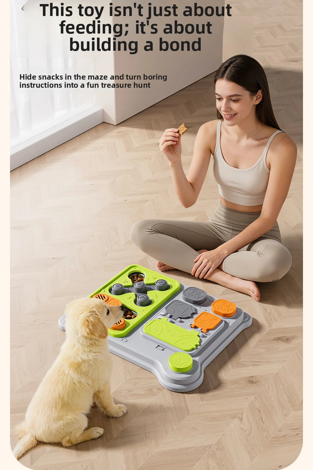 Jouet Distributeur de Friandises Interactif pour Animaux : Conçu pour l'Entraînement de l'IQ des Chiens de Petite à Moyenne Taille, Nouveauté.
