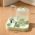 2-in-1 Großer Futter- und Wasserspender für Haustiere, Trocken-Nass-Trennung, robuster Kunststoff, transparent, keine Batterie, für Katzen, Hunde, Reisen