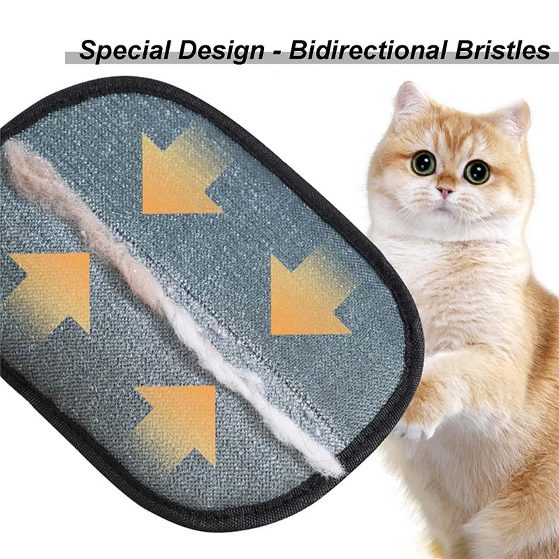 Tierhaarentferner Elektrostatische Handschuhe, 2025 Neu Haarentfernungshandschuh für Katzen & Hunde