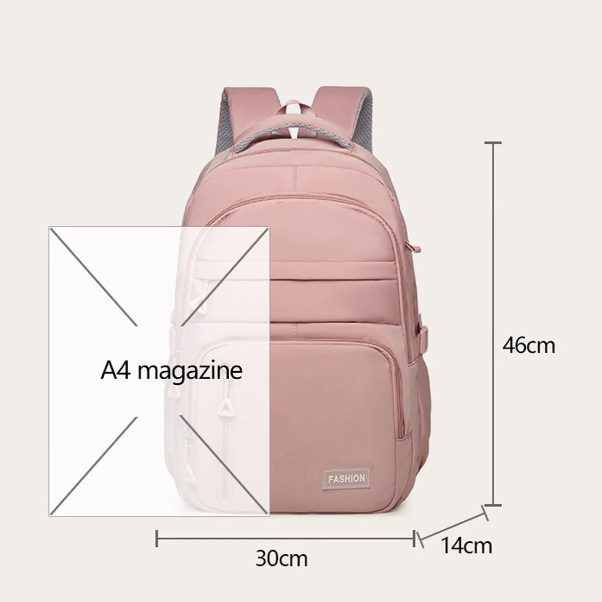 New Large-capacity College Students Lightweight Spine Bag, Outdoor Sports Travel Lovers Backpack, with Computer Pocket Inside