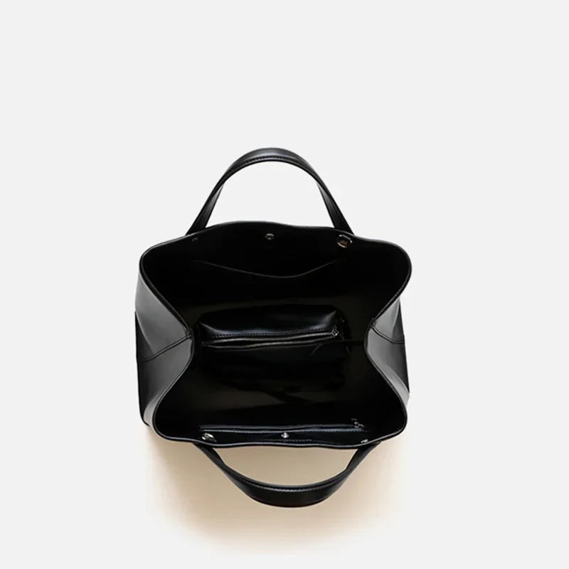 2026 New Summer Genuine Leather Casual Totes High Quality Women Shoulder Crossbody Bags Ladies Large Commute Handbags Coffee