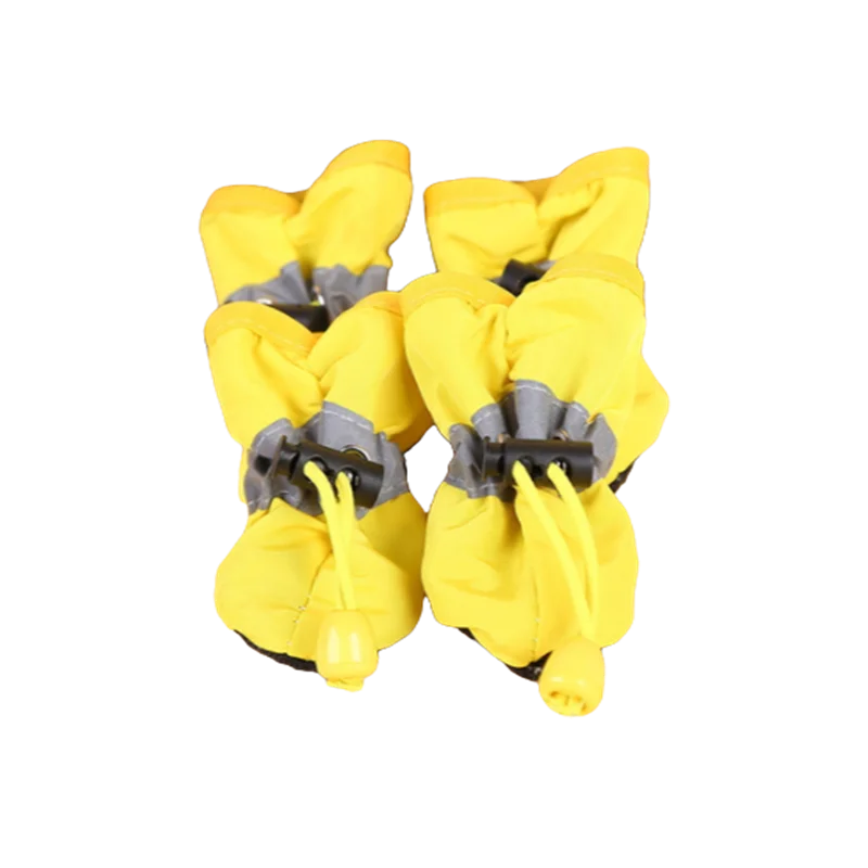 Lot de 4 Chaussures imperméables antidérapantes pour chiens et chats de petite taille, Bottes de pluie, Chaussures pour chiots, Chaussons pour animaux de compagnie, Accessoires pour pattes d'animaux