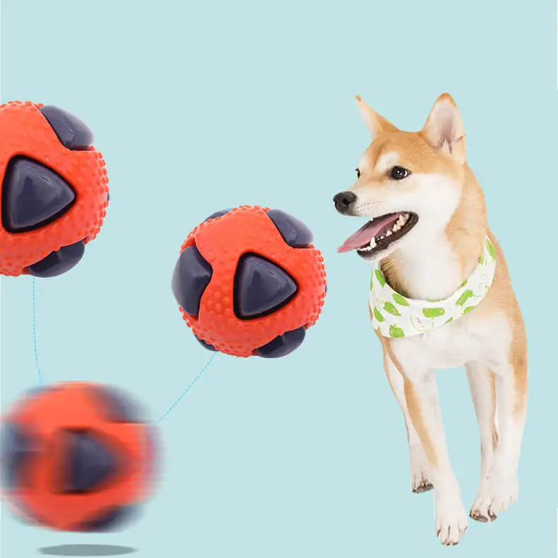 Haustier TPR Spielzeugball Interaktion Haustiere Langeweile vertreiben Bissfestigkeit Kleiner Mittlerer Hund Beiß- Schlaf- Entlüftungsball Blitz