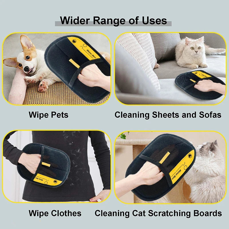 Tierhaarentferner Elektrostatische Handschuhe, 2025 Neu Haarentfernungshandschuh für Katzen & Hunde