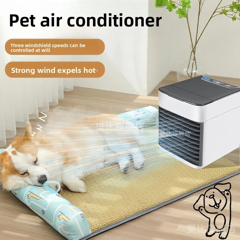 Haustier-Klimaanlage Kühlungsartefakt Klein Mini Haushalts-Hund Katze Kaninchen Ventilator Kühlung Welpe Spezielle Sommer Haustierprodukte