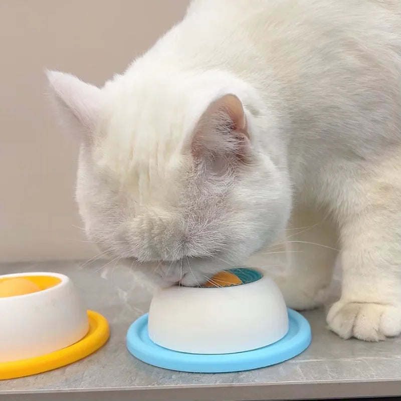 Tier-Leckmatte, Anti-Schling-Futternapf, Interaktives Beschäftigungsspielzeug, Rutschfeste Käfig-Unterlage für Hunde und Katzen