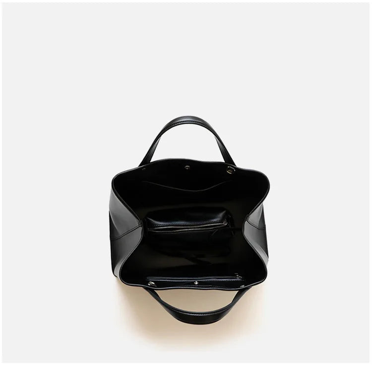 2026 New Summer Genuine Leather Casual Totes High Quality Women Shoulder Crossbody Bags Ladies Large Commute Handbags Coffee