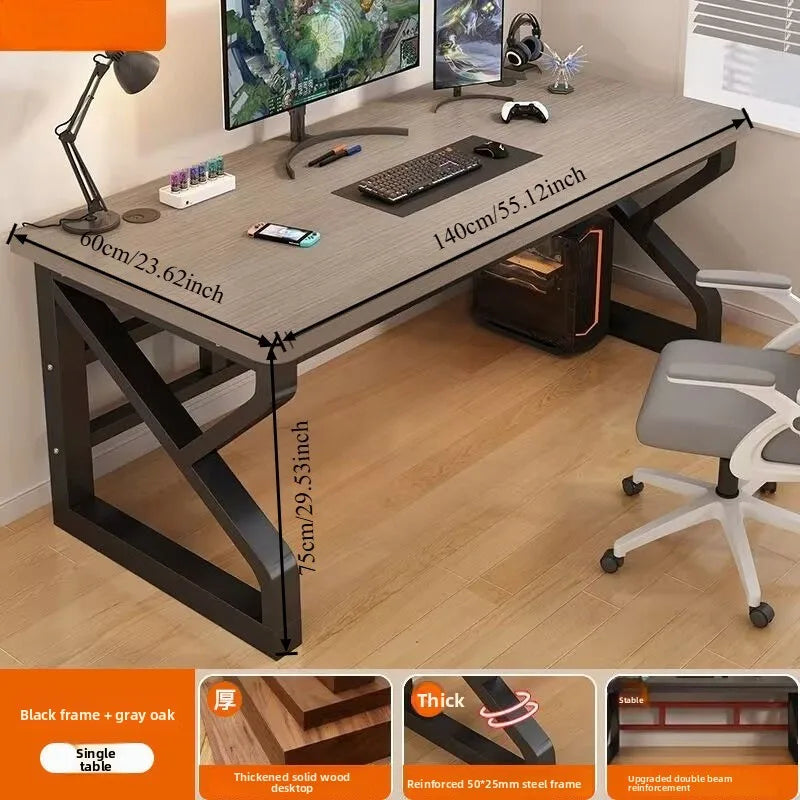 Computertischmöbel für Home Office, Gaming-Schreibtisch, Workstation, Studiertisch mit mehreren Größenoptionen, moderne Wohnmöbel