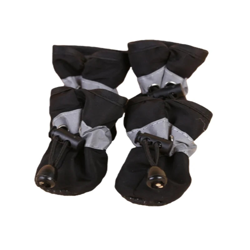 Lot de 4 Chaussures imperméables antidérapantes pour chiens et chats de petite taille, Bottes de pluie, Chaussures pour chiots, Chaussons pour animaux de compagnie, Accessoires pour pattes d'animaux