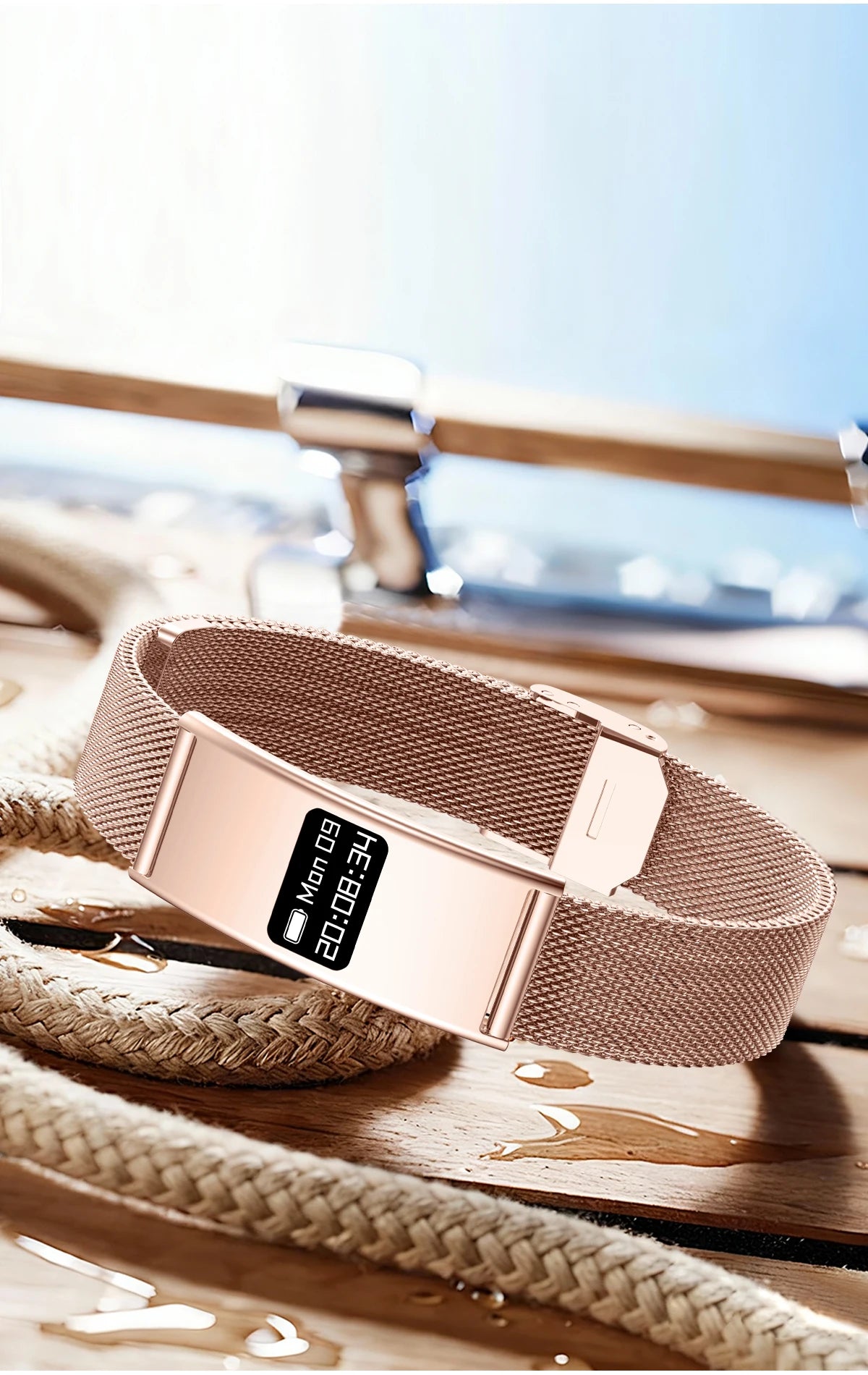 LIGE Bracelet Ultra-mince Sport Fitness Tracker Santé Smart Bracelet Podomètre Moniteur de Fréquence Cardiaque Montre Intelligente Rappel d'Appel