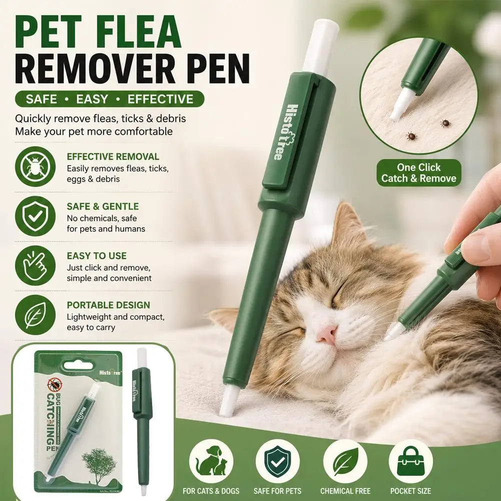 1 Stück Haustier Zeckenentferner Werkzeug Robust Familie Haustier Flohkontrolle Wasserdicht Tragbarer Rostfreier Zeckenentferner Stift Für Katze Hund Und Menschen