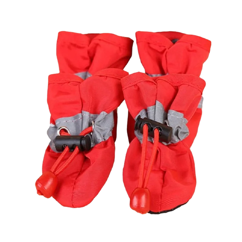 Lot de 4 Chaussures imperméables antidérapantes pour chiens et chats de petite taille, Bottes de pluie, Chaussures pour chiots, Chaussons pour animaux de compagnie, Accessoires pour pattes d'animaux
