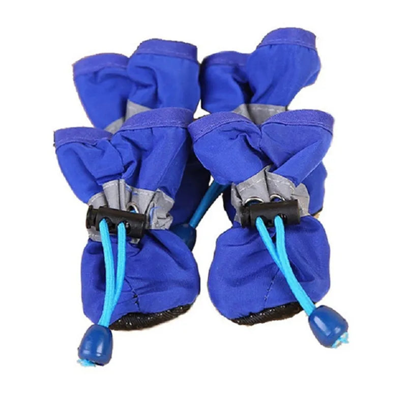 Lot de 4 Chaussures imperméables antidérapantes pour chiens et chats de petite taille, Bottes de pluie, Chaussures pour chiots, Chaussons pour animaux de compagnie, Accessoires pour pattes d'animaux