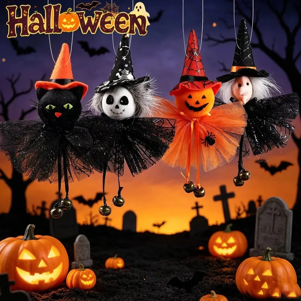 Halloween-Dekorationen Puppe Bar-Dekor Kürbis Geist Hexe Anhänger Gruselige Halloween Kindergeschenk Halloween-Party-Dekoration für Zuhause