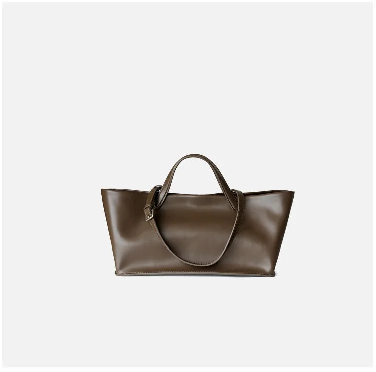 2026 New Summer Genuine Leather Casual Totes High Quality Women Shoulder Crossbody Bags Ladies Large Commute Handbags Coffee