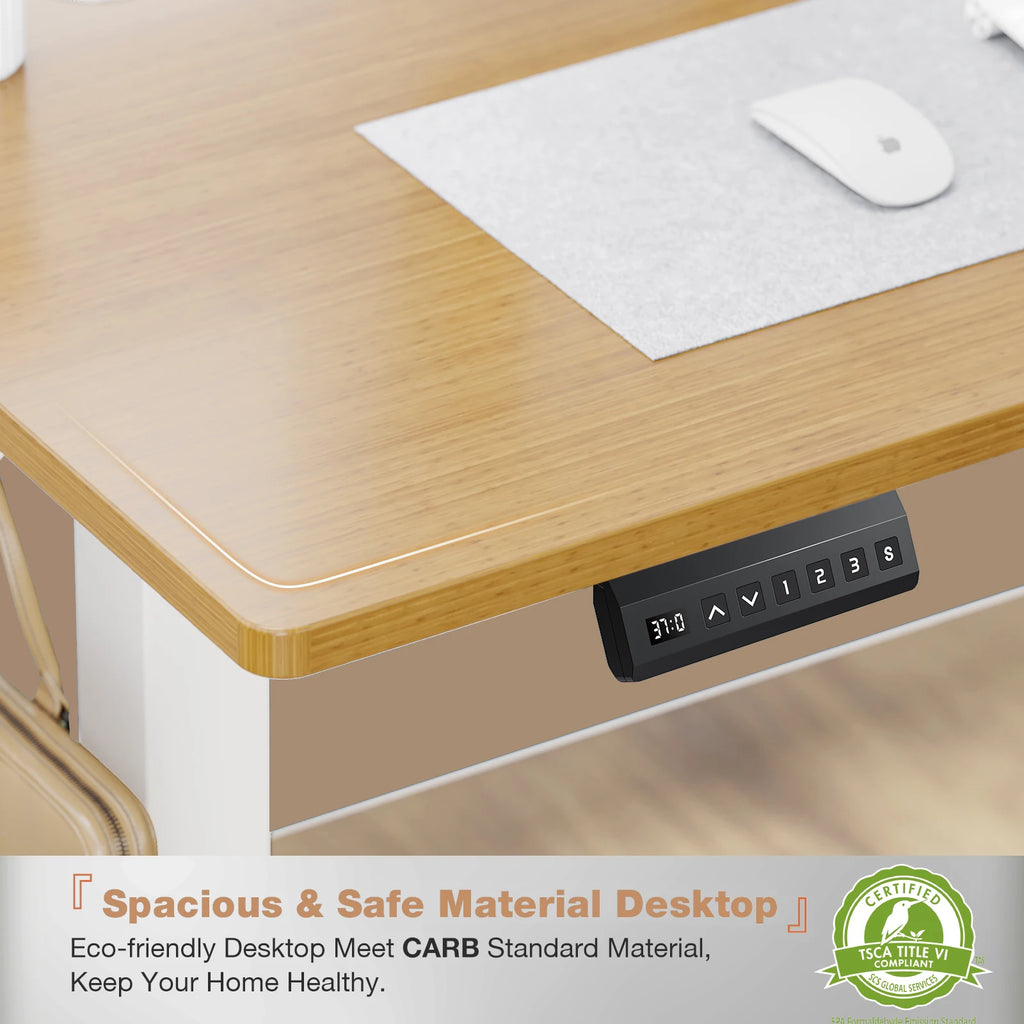 JHK Elektrischer Stehschreibtisch Höhenverstellbar 100x60 cm Steh-Sitz-Computertisch Ergonomischer Arbeitstisch