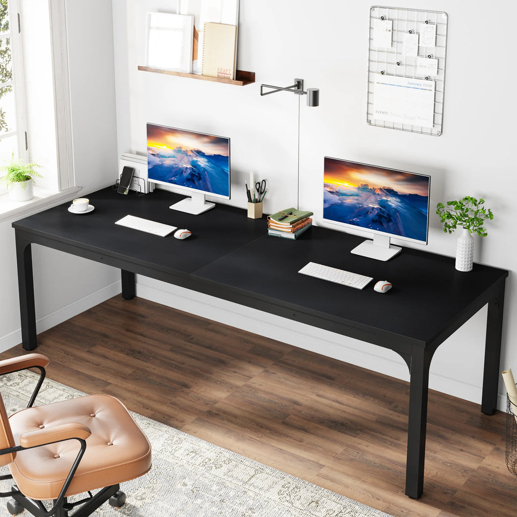 Tribesigns 78,7 Zoll extra langer Computertisch, Schreibtisch für 2 Personen, doppelter langer Schreibtisch, Workstation für Home Office