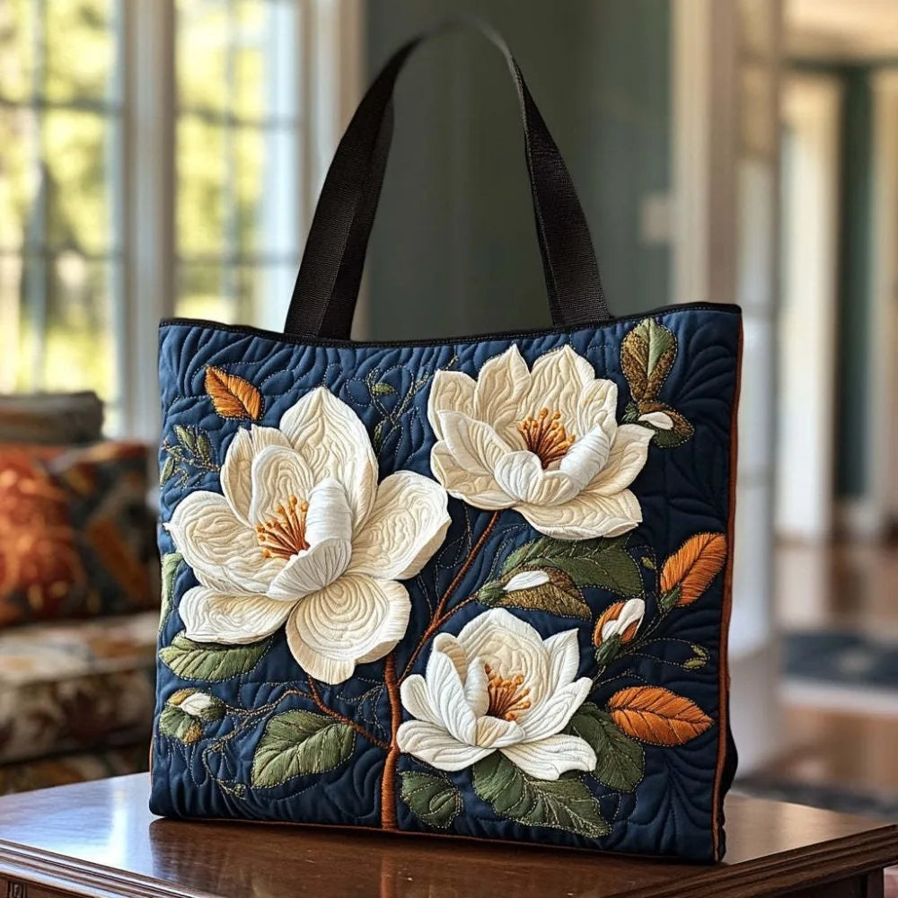 Vintage Quilted Tote Bag Women Lightweight Travel Bag Purse Cotton Shoulder Tote Bag For Shopping Grocery & Beach Bag