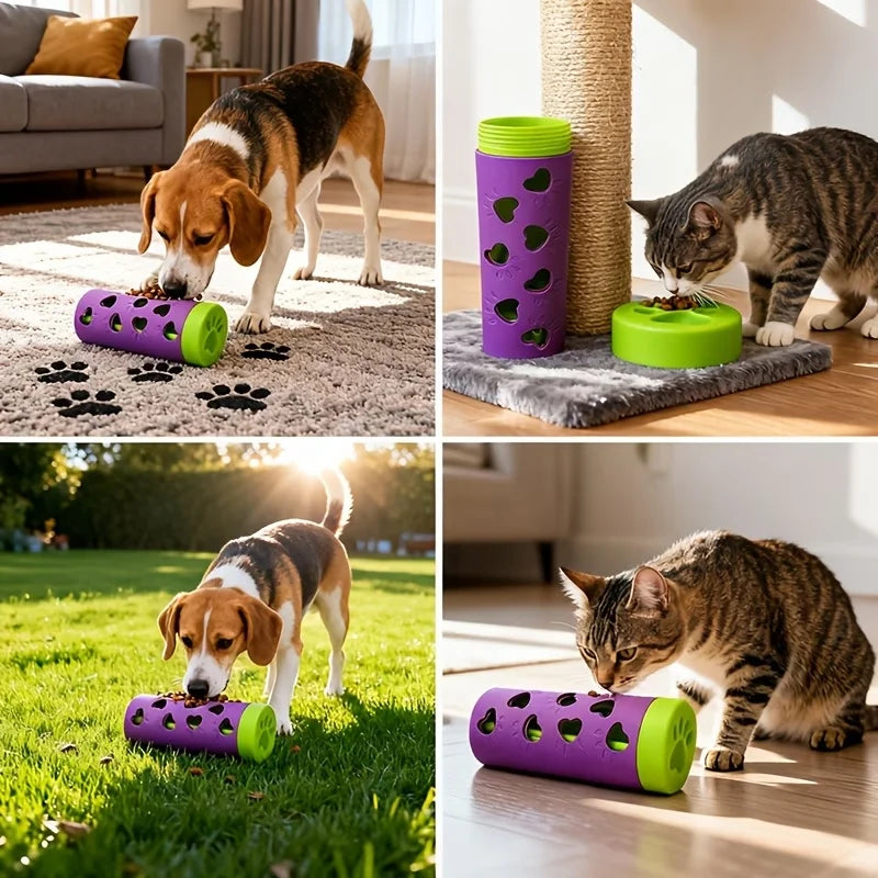 Haustier Slow Feeder Leckerli-Spender Interaktives, abnehmbares, bissfestes Kauspielzeug für Hunde und Katzen zur geistigen Stimulation im Innen- und Außenbereich