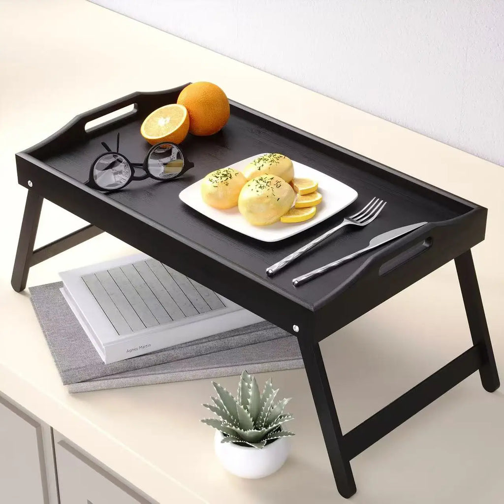 Dessert-Klapptablett Schlafzimmer-Lesetisch Büro-Frühstücksteetablett Multifunktionales Lesepult Boden-Computertischplatte