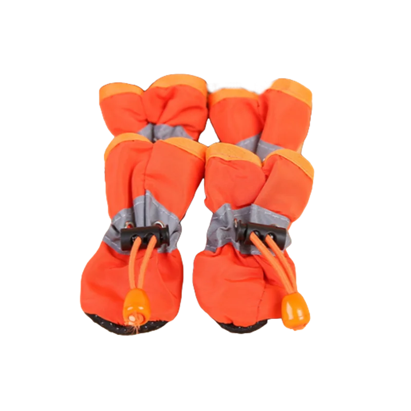 Lot de 4 Chaussures imperméables antidérapantes pour chiens et chats de petite taille, Bottes de pluie, Chaussures pour chiots, Chaussons pour animaux de compagnie, Accessoires pour pattes d'animaux