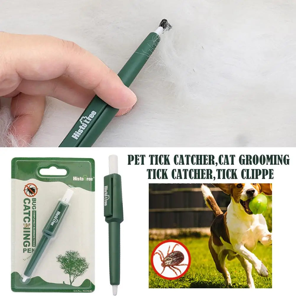 1 Stück Haustier Zeckenentferner Werkzeug Robust Familie Haustier Flohkontrolle Wasserdicht Tragbarer Rostfreier Zeckenentferner Stift Für Katze Hund Und Menschen