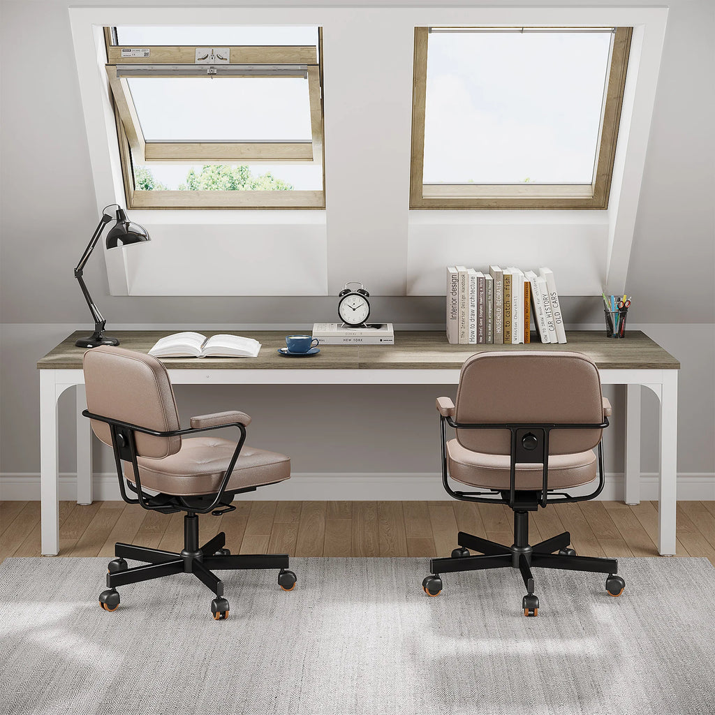 Tribesigns 78,7 Zoll extra langer Computertisch, Schreibtisch für 2 Personen, doppelter langer Schreibtisch, Workstation für Home Office