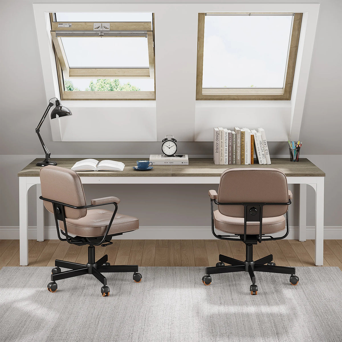 Tribesigns 78,7 Zoll extra langer Computertisch, Schreibtisch für 2 Personen, doppelter langer Schreibtisch, Workstation für Home Office